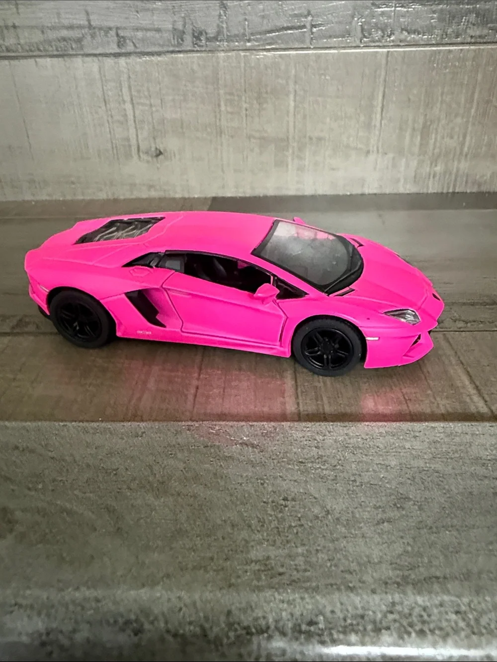 Kinsmart Die-Cast Kids Toy Sports Car Set - Pink, Blue, Red Pull Back Cars